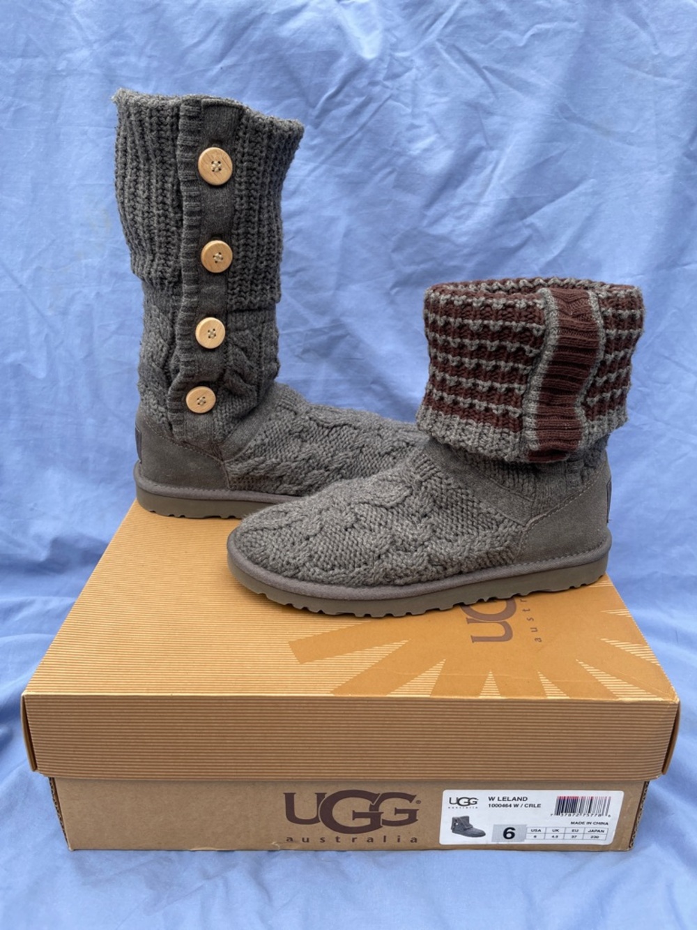 UGG Sweater Boots, Women’s Size 6, Gray